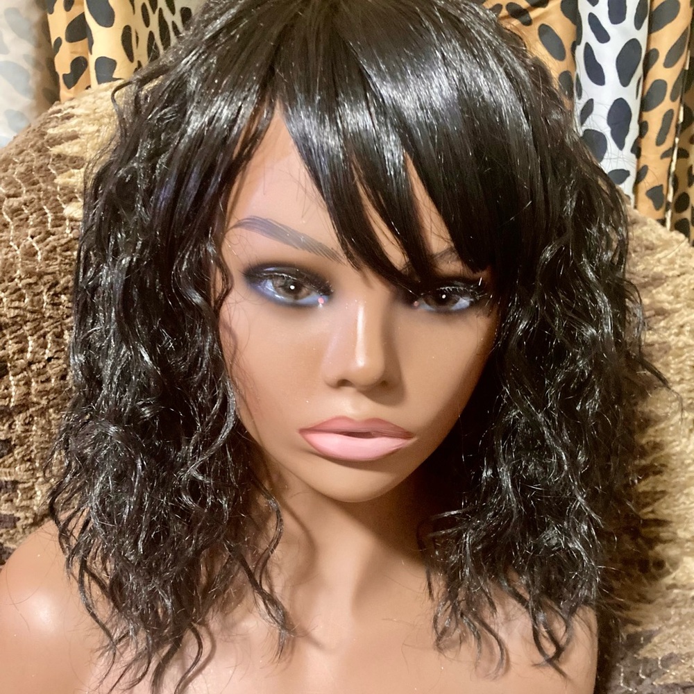 Black Curly Wig for Women